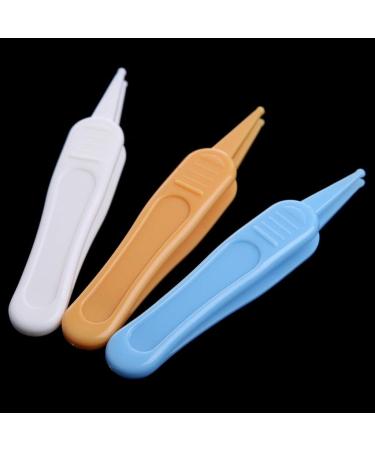 Ouceanwin Infant Nose Tweezers Set - 5 Safety Round Head Plastic Tweezers for Baby Nose Cleaning and Navel Care - Buy Online on SooperMarket.com
