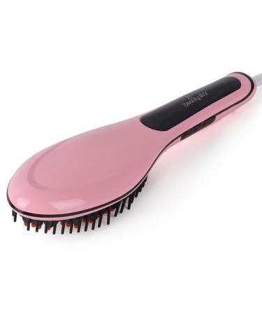 Hair Straightener Brush - Quick Heating Digital Detangling Comb with Ceramic Styling Irons - Buy Online on SooperMarket.com