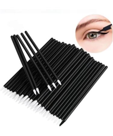 Geynutaly 100Piece Beauty Makeup Eyeliner Brushes Disposable Eyeliner Brush with Cap White - Buy Online on SooperMarket.com