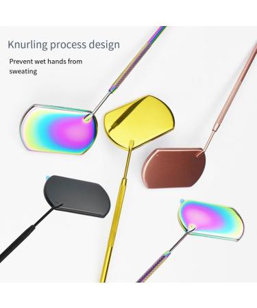 Dajidafu Eyelash Mirror Magnifying Beauty Tool Extension Tools Accessory for Check False Eyelashes Stainless Steel Durable Black - Buy Online on SooperMarket.com