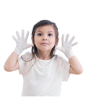 Edenswear Tencel Moisturising Gloves for Children with Zinc and Eczema Size M White Medium White