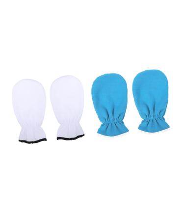 HAPINARY 2 Pairs Essential Oil Gloves Kerotherapy Supply Washable Wax Gloves Wax Mitts Reusable Wax Gloves Paraffin Gloves Paraffin Mitts Nursing Gloves Nursing Supply Portable Wax Gloves