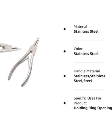 DDP Stainless Steel Ring Opener Piercing Tool Hoops Heavy Big Gauge Captive Bead Opening Pliers - Buy Online on SooperMarket.com