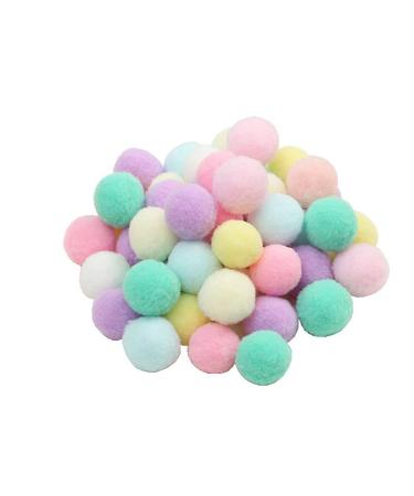 100pcs 1 inch Mix Colorful Craft Pom Poms Balls for Hobby Supplies and DIY Creative Crafts  Party Decorations
