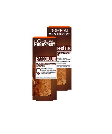 L'Or al Men Expert BarberClub Men's Oil with Essential Cedarwood 30 ml 2 pieces