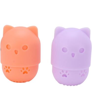 Makeup Sponge Holder Ventilating Cute Makeup Sponge Travel Bag Soft Sanitation for Makeup Accessories (Light Orange Purple) - Buy Online on SooperMarket.com