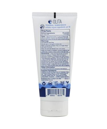 Olita SPF 30 Mineral Sunscreen Lotion - Fragrance Free, 3 oz - Broad Spectrum Protection, Chemical-Free, All-Natural, Reef Safe, Organic, Water-Resistant - Buy Online on SooperMarket.com