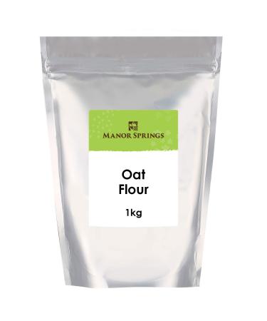 Oat Flour 1kg by Manor Springs Low-Carb Oat Flour with Protein & Dietary Fiber Vegan. Non-GMO for Baking Cooking & More