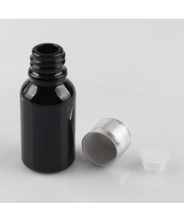 Buy Tianzd 4-Piece 15ml Black Glass Bottles Set | Sealed Stopper & Aluminum Cap | Ideal for Oils Fragrance and Aromatherapy - Buy Online on SooperMarket.com