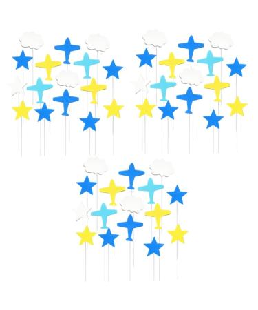Alipis 48 Pcs Plane Cake Toppers Birthday Party Plane Cupcake Toppers Capacillos Para Cupcake Iron Wire Cake Picks Cupcake Party Picks Decor Cloud Cupcake Toppers Baby Dessert Airplane