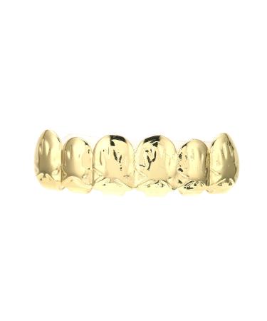 Halloween Hip Hop Teeth Hip Hop Tooth Brass Gold-plated Ion Plating for Outdoor Activities for Party for Home for Concert(gold)