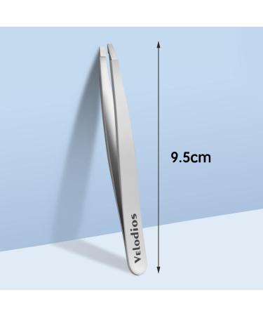 Velodios Professional Precision Tweezers - Best for Eyebrow, Facial & Chin Hair Removal - Premium Stainless Steel Flat Tip for Women - Buy Online on SooperMarket.com