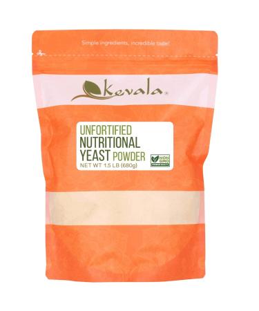Kevala Unfortified Nutritional Yeast, Powder, 1.5 lb
