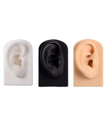 3 Pc Silicone Ear Model - Simulation Artificial Ear Model - for Hearing Aids Wearing & Ear Canal Products Display Right