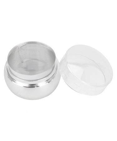 Premium Silver Nail Art Stamper with Lid & Scraper - Perfect for Salons & DIY Enthusiasts | International Shipping Available - Buy Online on SooperMarket.com