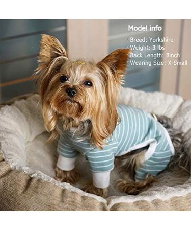 KYEESE Dog Pajamas 4 Legs Jumpsuit, Hair Shedding Cover, Summer Medium - Green Stripe | Pack of 1 - Buy Online on SooperMarket.com