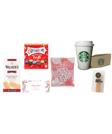 Temas Celebrations Hot Chocolate Pods Gift Set includes Celebrations Hot Chocolate pods (8 pods) Short Bread Biscuit Marshmallows Reusable Coffee Cup & Sleeves Hot Chocolate Stirrers |Easter