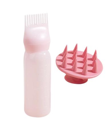 Root Comb Applicator Bottles 160ML Hair Oil Applicator Bottles Silicone Scalp Scrubber Reusable Hair Dye Color Applicator for Hair Care Accessories