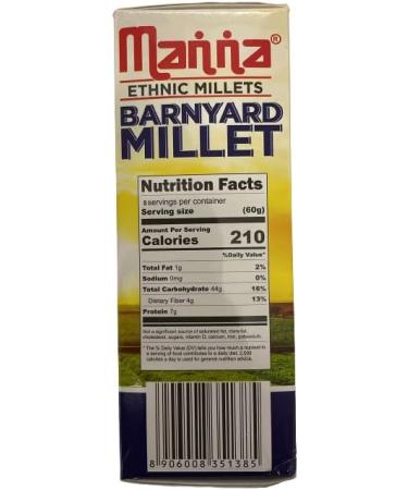 Manna Ethnic Millets|Barnyard Millet 1.5kg(500g x Pack of 3)|Gluten Free|Vegan|Source of Dietary Fibre - Buy Online on SooperMarket.com