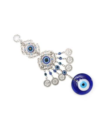 ABOOFAN Home Decor Glazed Eye Pendant Glass Charms Family Protection Charm Wall Hanging Ornaments Household As Shown 23X5cm