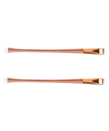 Healeved 2pcs Eyeliner Brush Eyebrow Brush Eyeliner Makeup Brow Styler Brush Eyebrow Cosmetics Plastic