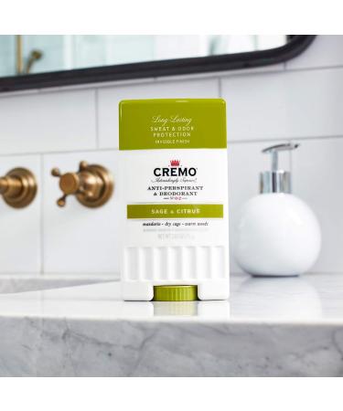 Cremo Anti-Perspirant & Deodorant No. 02 Sage & Citrus - 2.65 oz | Long-Lasting Protection - Buy Online on SooperMarket.com
