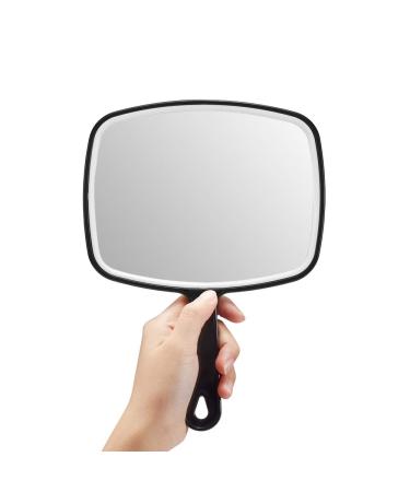 OMIRO Hand Mirror, Black Handheld Mirror with Handle, 6.3" W x 9.6" L Medium (Pack of 1)