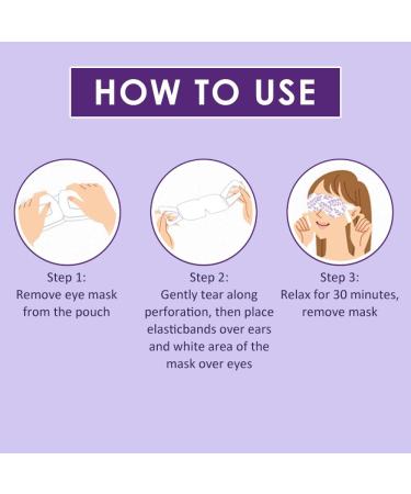 Lavender Heated Eye Mask - 20-Pack for Dark Circles & Dry Eyes | Disposable & Warm Steam Eye Compress - Buy Online on SooperMarket.com