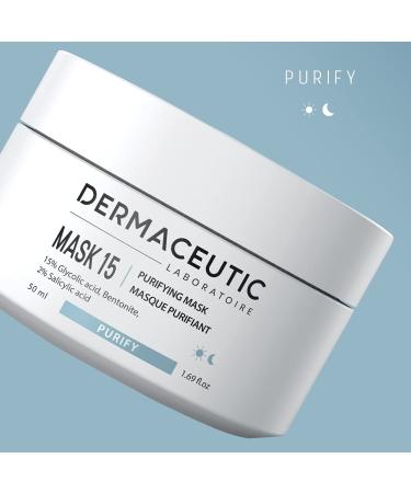 DermaCeutic Mask 15 - Glycolic & Salicylic Acid Face Mask for Deep Pore Cleansing | 50 ml - International Shipping Available - Buy Online on SooperMarket.com