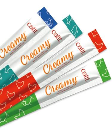 Catit Creamy Healthy & Hydrating natural grain free lickable squeezy Cat Treat sticks 80 x 10g (20ea chicken tuna salmon lamb) tubes in reusable gift jar Mixed - Buy Online on SooperMarket.com