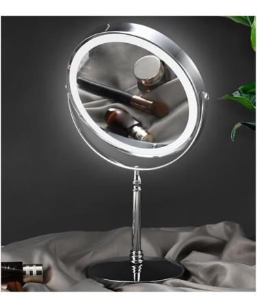 jumbans 1Set 10X LED Mirror Rechargeable Make Up Mirror Magnification Cosmetic Mirror 2 Side Brightness with 3 Colors C - Buy Online on SooperMarket.com