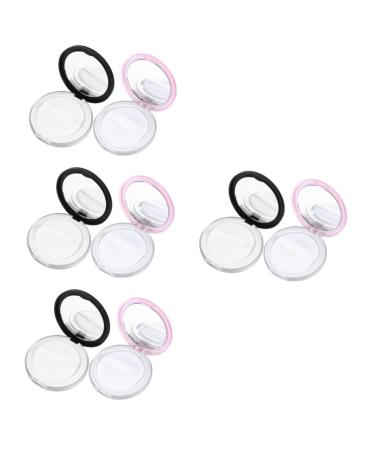 minkissy 8 Sets Powder Puff Storage Box Powder Puff Storage Container Makeup Sponge Holder Circle Mirrors Makeup Sponges Round Makeup Egg Sponge Loose Powder Compact Container Puff Holder