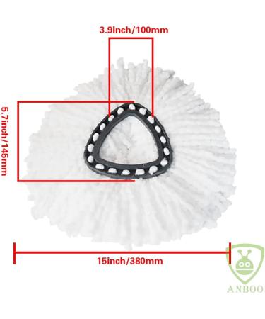 Microfiber Mop Head Refills - Easy Cleaning Spin Mop Replacement Head (4 Pack) - White 4pcs - Buy Online on SooperMarket.com