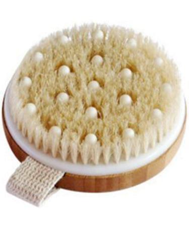 CSM Body Brush For Beautiful Skin - Solid Wood Frame & Boar Hair Exfoliating Brush To Exfoliate & Soften Skin Improve Circulation Stop Ingrown Hairs Reduce Acne and Cellulite
