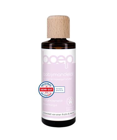 Boep almond oil |Baby oil for baby skin care |Natural cosmetics baby massage oil |Vegan & Made in the Allg u |Lovingly developed by a doctor (125ml) 125 ml (1 Pack)