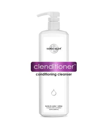 Keracolor Clenditioner Cleansing Conditioner Color Safe Prevents Fade - Replaces Your Shampoo, Keratin Infused (2 sizes) 33.8 Fl Oz (Pack of 1)