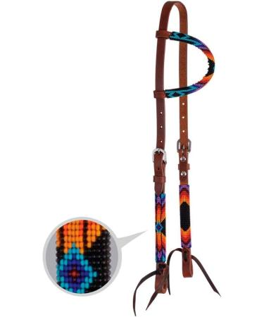 Circle Y Infinity Wrap Beaded One Ear Headstall - Horse Size Sunset | Shop Now - Buy Online on SooperMarket.com