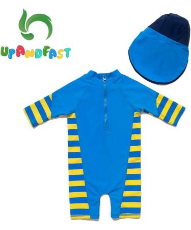 UPF 50+ Baby Boy Swimwear Set with Sun Hat | Infant Toddler Bathing Suit | Sailboat Design | 12-18 Months - Buy Online on SooperMarket.com