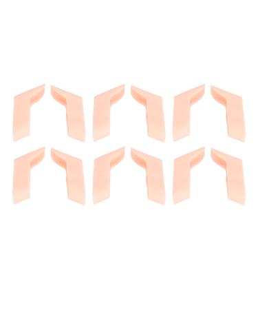 Jauarta 8 Pairs Toe Spreader for Bunion 3 Holes Flexible Sweat Resistant Flexible Toe Straightener Stretcher Light Skin Color