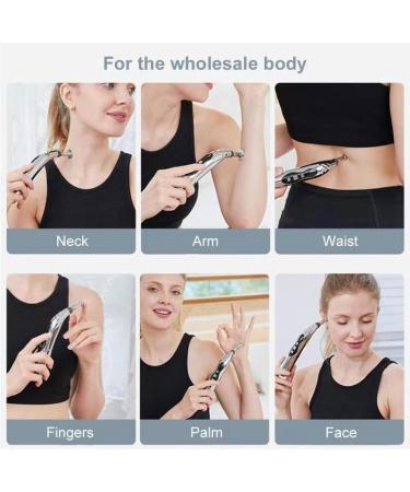 Handheld Rechargeable Acupuncture Massager 5 in 1 Home Use Meridian Device for Arm Leg Waist Shoulder Neck USB Charging - Buy Online on SooperMarket.com