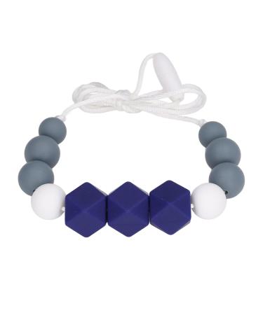 Buy Dark Blue Silicone Biting Toys - Easy to Clean Baby Feeding Chain | Safe & Pedagogically Designed for Everyday Use - Buy Online on SooperMarket.com