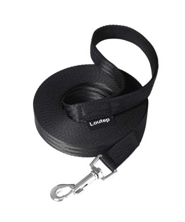 Loutep towline 3m 5m 10m 15m 20m long towline dog strong nylon dog leash with padded handle leash 25m black