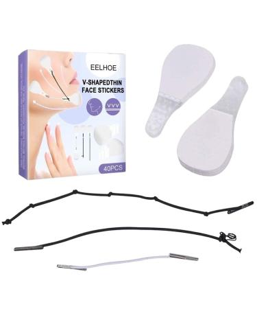 WEERSHUN 40Pcs/Set Invisible Thin Face Stickers V-Shape for Facial Line Wrinkle Sagging Skin Care Lift Up