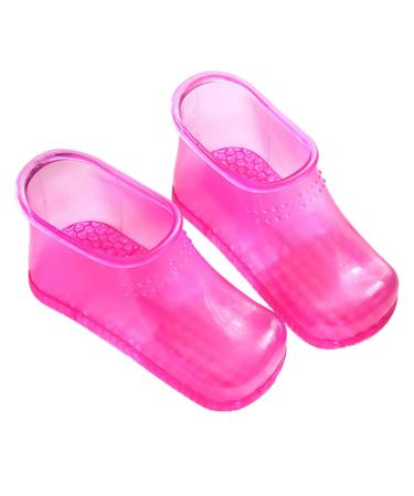 HAPINARY 1 Pair Foot Bath Shoes Foot Soaking Boots Foot Soak Shoes Foot Bath Container Foot Soaking Bath Shoes Foot Bath Bucket Foot Soak Bucket Boots Foot Soaking Shoes Foot Bath Boots 26.3x11cm Rosy