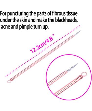 4PCS/SET Blackhead Removal Tool Pimple Cleansing Tool Kit Stainless Steel Acne Pimple Extractor Acne Remover Tool With Box(Rose Gold) pimple extractor - Buy Online on SooperMarket.com