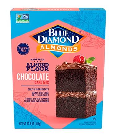 Blue Diamond Almonds Flour Gluten-Free Baking Mix, Chocolate Cake, Multicolor, 12.5 Oz Chocolate Cake Mix 12.5 Ounce (Pack of 1)