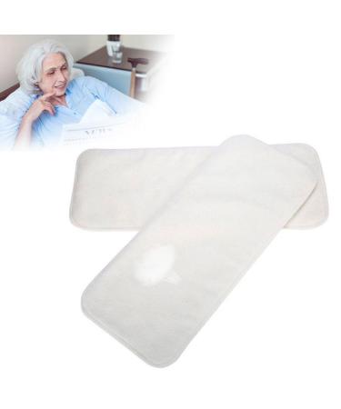 Adult Pocket Nappy Washable Adult Pocket Nappy Cover Close-fitting Adjustable Reusable Diaper Cloth for Incontinence Care Protective Underwear Suitable for Men Women Teen(2Pcs Diaper Insert Pad) White