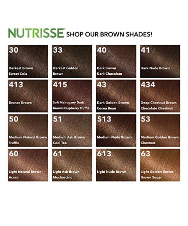 Garnier Nutrisse Nourishing Creme Hair Color 60 Light Natural Brown (Acorn) - 2 Count Pack - Buy Online on SooperMarket.com