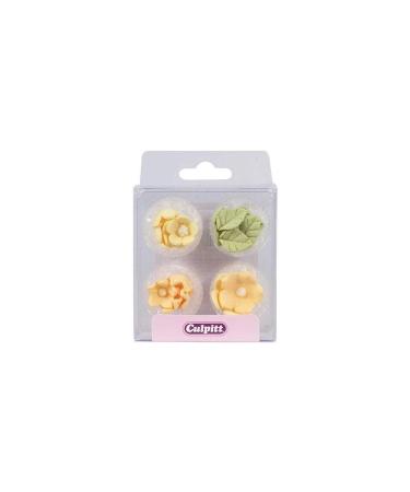 Culpitt Lemon Sugar Flowers & Leaves - 16 Pieces