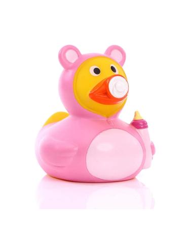 Schnabel's squeaky duck baby - the funny gift for bathing time!Unisex squeakers with bottles and pacifiers ideal for small chicks and their parents squeaky duck baby pink